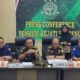 PRESS CONFERENCE : Kejati Kalteng saat memberikan keterangan pers terkait perkembangan penyidikan dugaan korupsi pengadaan internet senilai Rp2,4 miliar di Kabupaten Seruyan, Kamis (4/9/2025).